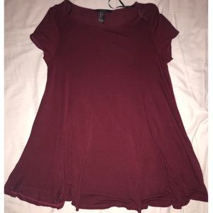 Maroon loose fit top